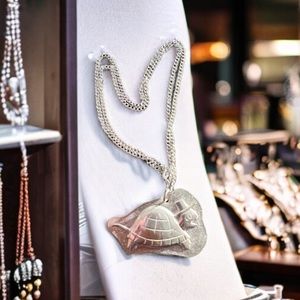 Sterling silver turtle necklace